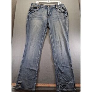 Rod True Western Women 17/18 36 Blue Jeans Bootcut Stretch Waistband Mid Rise